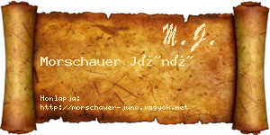 Morschauer Júnó névjegykártya